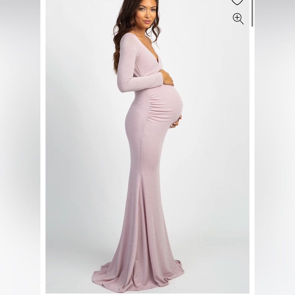 Blush maternity dress